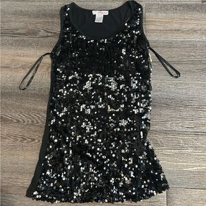 Lipstick Black Sequin Top